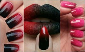 Czerwono czarne paznokcie – modny trend